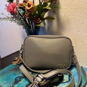 Pretty Simple Crossbody Bag with Gold Accents